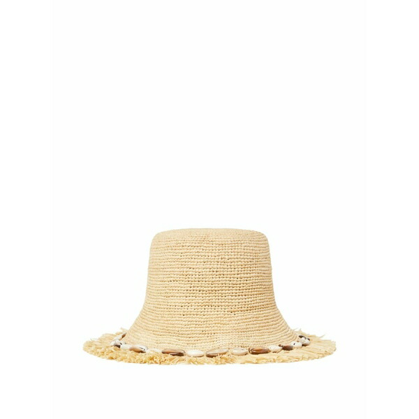 アラヌイ レディース 鳥打ち帽 付属物 Chasing the shadows fringed-trim hat Neutrals