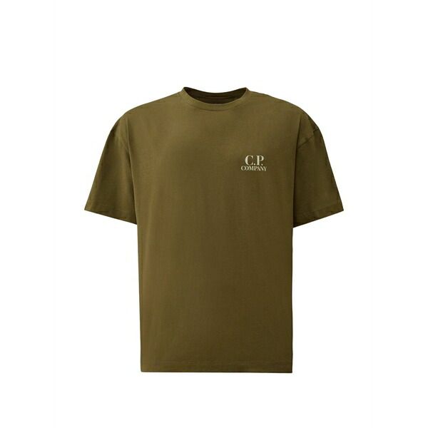 シーピーカンパニー メンズ Tシャツ トップス Short-sleeve t-shirt Green｜asty