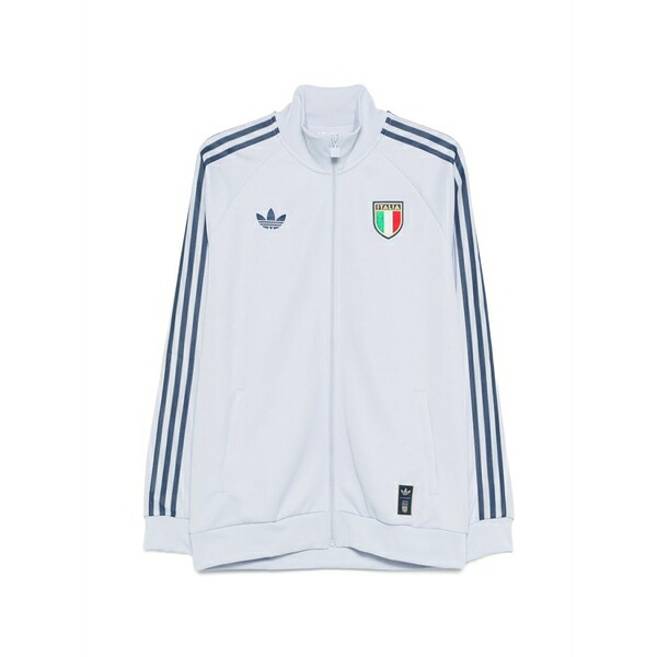 アディダス メンズ パーカー・スウェットシャツ アウター X italia zipped sweatshirt Blue