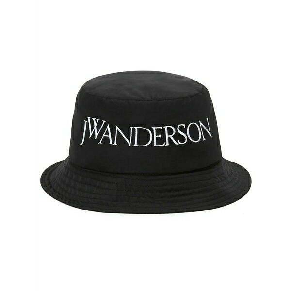 J.W.アンダーソン メンズ 帽子 アクセサリー Logo-embroidered bucket hat Black