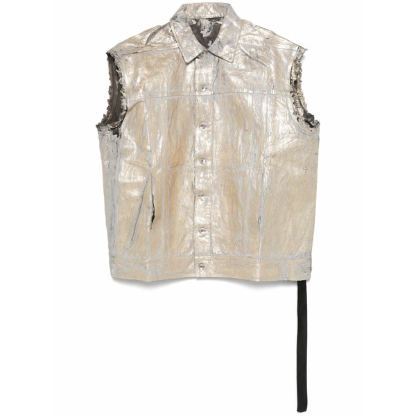 リックオウエンス レディース 上衣＆上衣 アウター Coated gilet Gold