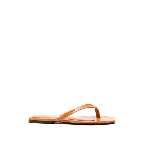 トーテム レディース サンダル シューズ Croco-embossed flip flops Orange｜asty