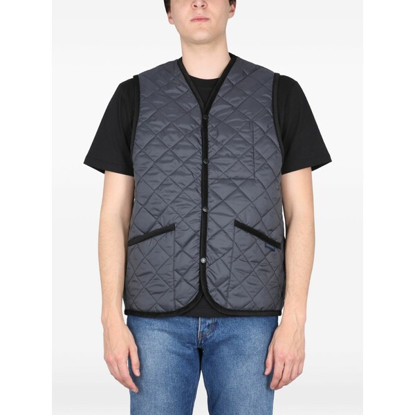 ラヴェンハム メンズ 厚地の外套 アウター Dublin quilted gilet Grey