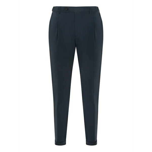 ベルウィッチ メンズ 心地好いズボン下 ボトムス Button-fastening pleated trousers Blue