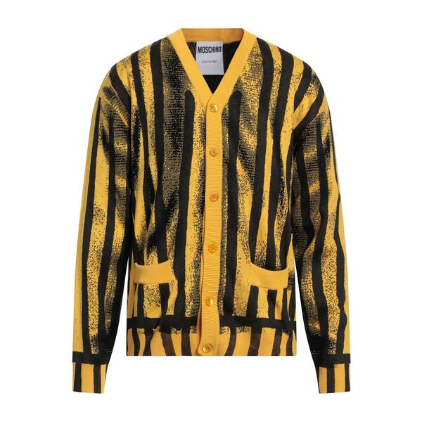 【貨物輸送無料】 モスキーノ メンズ ジレー アウター Cardigans Yellow