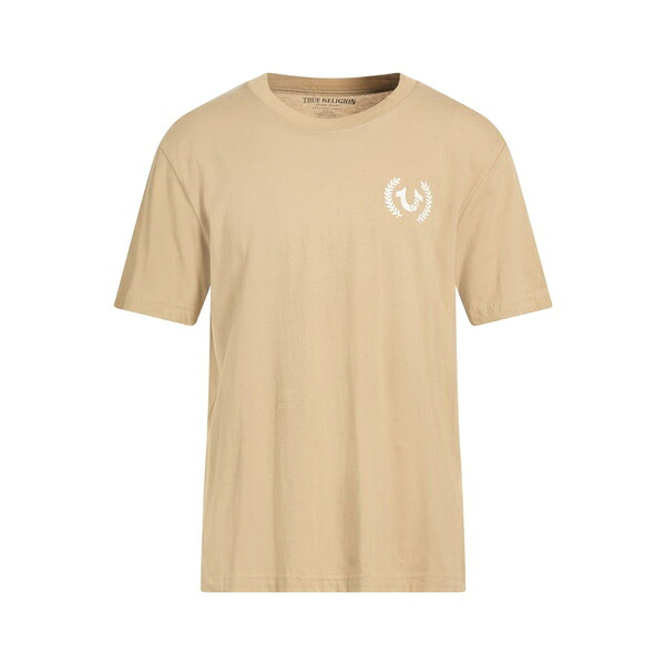 【貨物輸送無料】 トゥルーレリジョン メンズ プルオーバー トップス T-shirts Beige