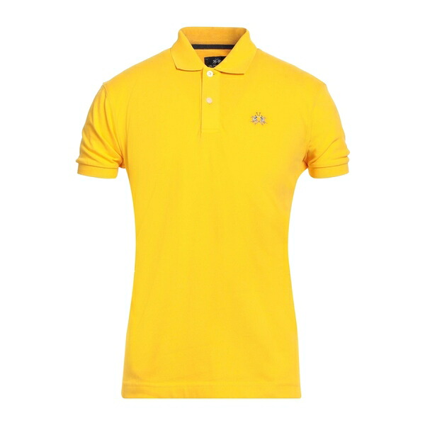 【貨物輸送無料】 ラ マルティーナ メンズ ティーシャツ トップス Polo shirts Yellow