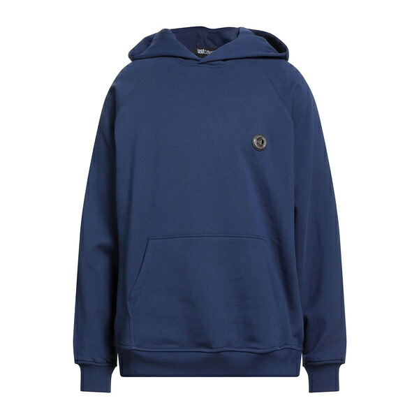 【貨物輸送無料】 ロベルトカヴァリ メンズ パーカー・スウェットシャツ アウター Sweatshirts Blue