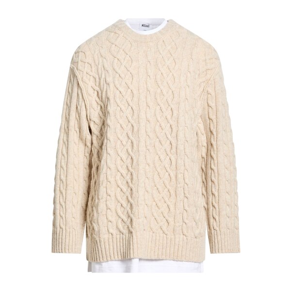 【貨物輸送無料】 モスキーノ メンズ 編み物\u0026プルオーバー アウター Sweaters Beige