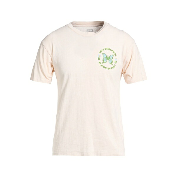 【貨物輸送無料】 オベイ メンズ プルオーバー トップス T-shirts Beige