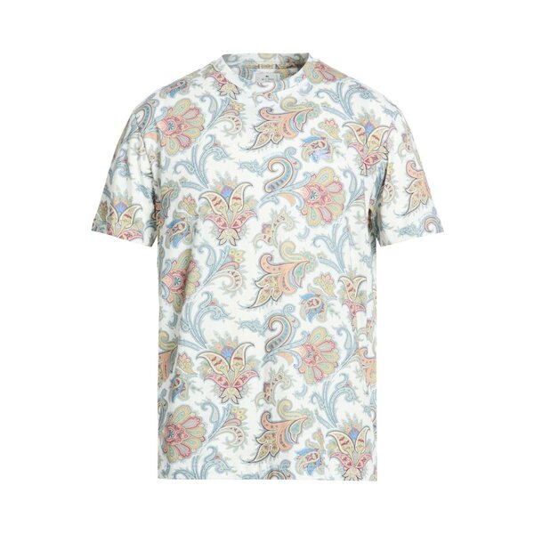 【貨物輸送無料】 エトロ メンズ プルオーバー トップス T-shirts White