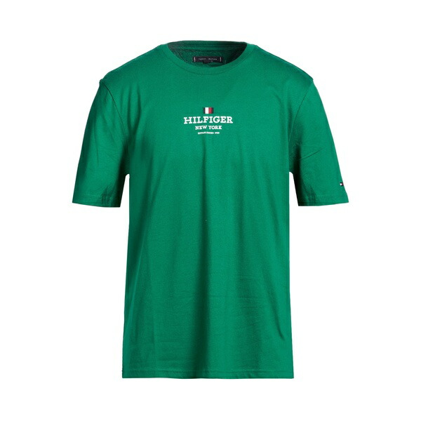【貨物輸送無料】 トミー ヒルフィガー メンズ ティーシャツ トップス T-shirts Green