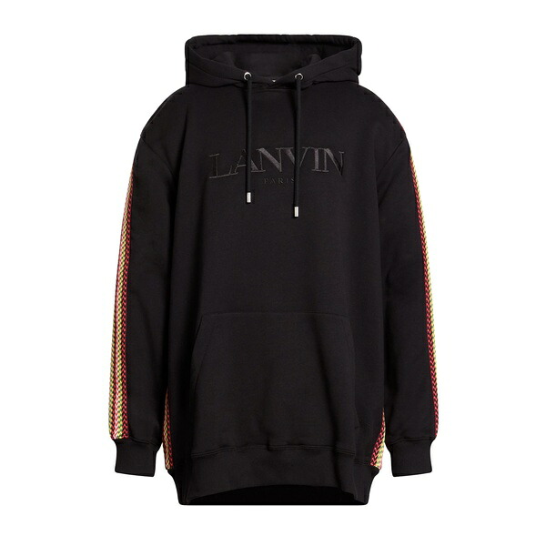 【貨物輸送無料】 ランバン メンズ パーカー・スウェットシャツ アウター Sweatshirts Black