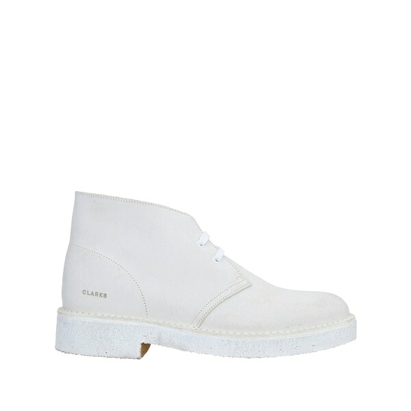 【送料無料】 クラークス メンズ ブーツ シューズ Ankle boots White｜asty