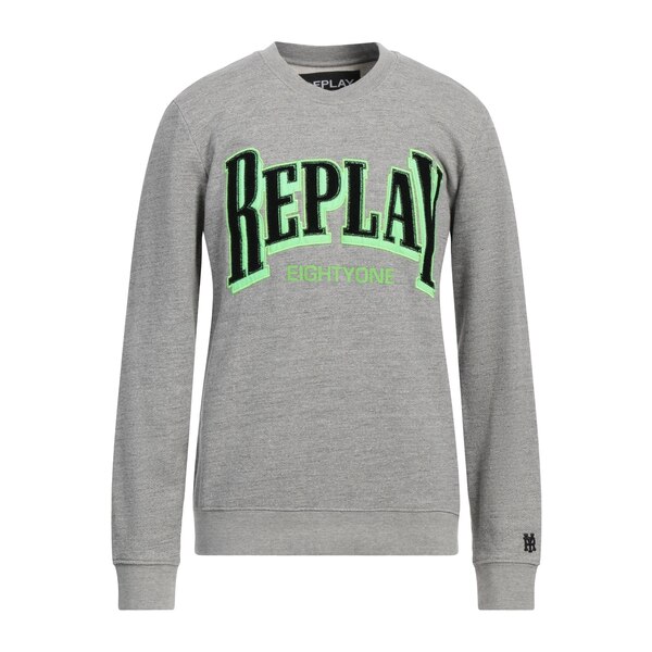 【貨物輸送無料】 リプレー メンズ パーカー・スウェットシャツ アウター Sweatshirts Grey