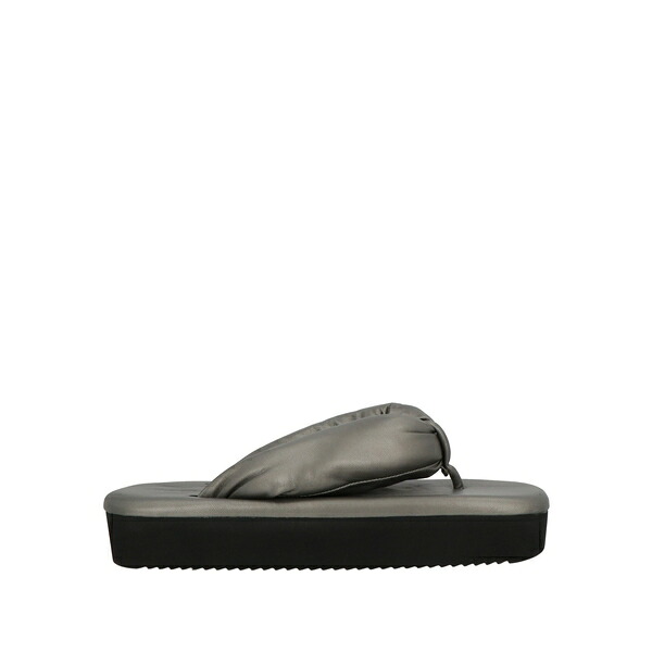 【貨物輸送無料】 リックオウエンス メンズ サンダル シューズ Thong sandals Metallic