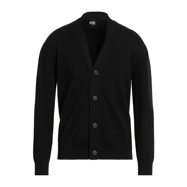 【貨物輸送無料】 アルファス テューディオ メンズ ジレー アウター Cardigans Black