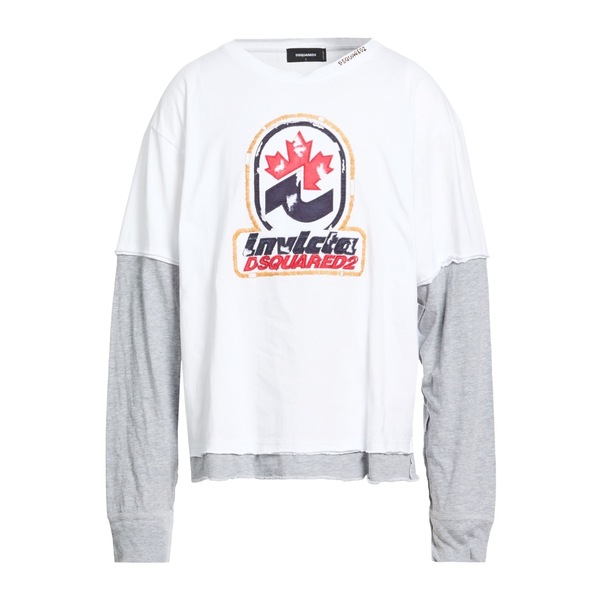 【貨物輸送無料】 ディースクエアード メンズ プルオーバー トップス T-shirts White