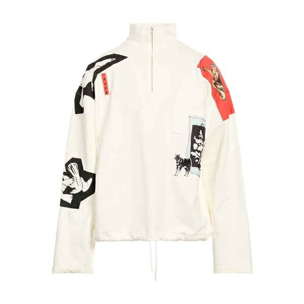 【貨物輸送無料】 マルニ メンズ パーカー・スウェットシャツ アウター Sweatshirts White
