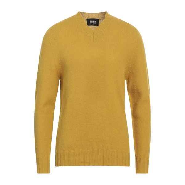 【貨物輸送無料】 アルファス テューディオ メンズ 編み物\u0026スウェーター アウター Sweaters Yellow