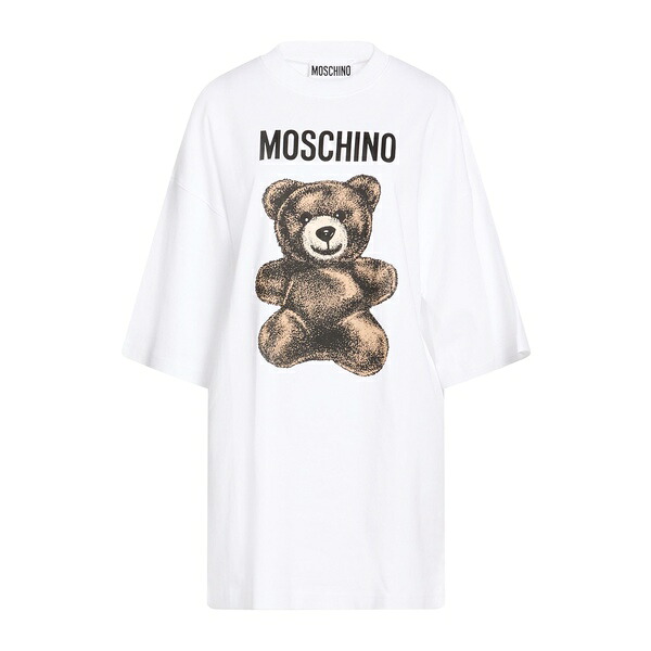 【送料無料】 モスキーノ レディース Tシャツ トップス T-shirts White