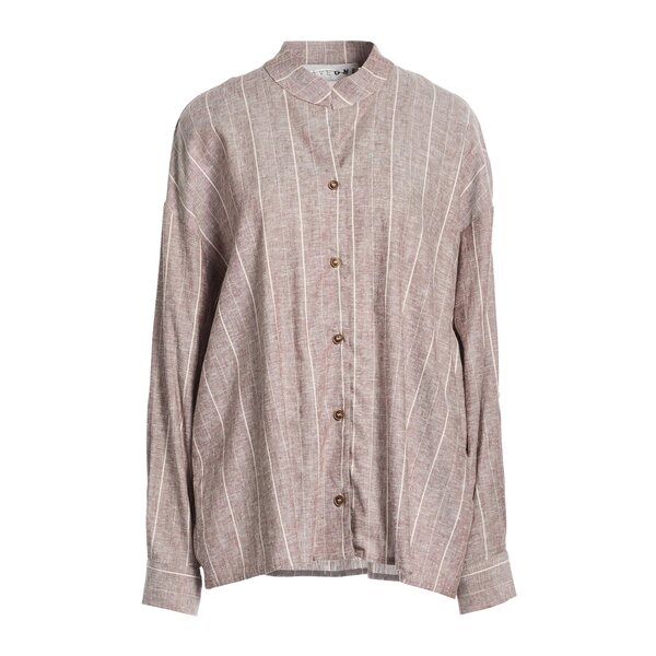 【送料無料】 ハブワン レディース シャツ トップス Shirts Brown