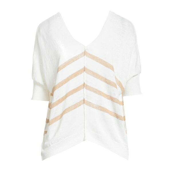 【送料無料】 ビーユー レディース ニット\u0026セーター アウター Sweaters White