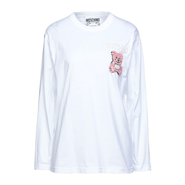 【送料無料】 モスキーノ レディース Tシャツ トップス T-shirts White