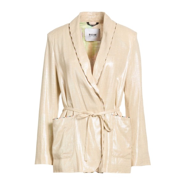 【送料無料】 バザーデラックス レディース ジャケット&ブルゾン アウター Blazers Beige|asty