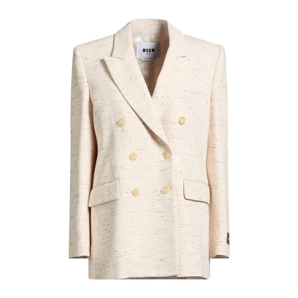 【送料無料】 エムエスジイエム レディース ジャケット＆ブルゾン アウター Blazers White