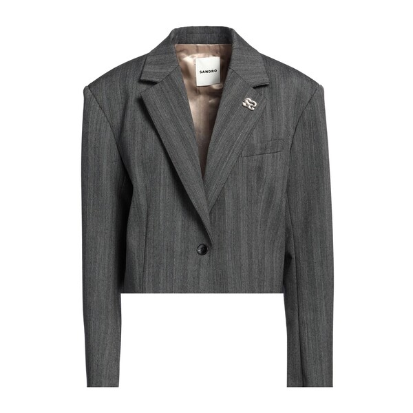 【送料無料】 サンドロ レディース ジャケット＆ブルゾン アウター Blazers Grey