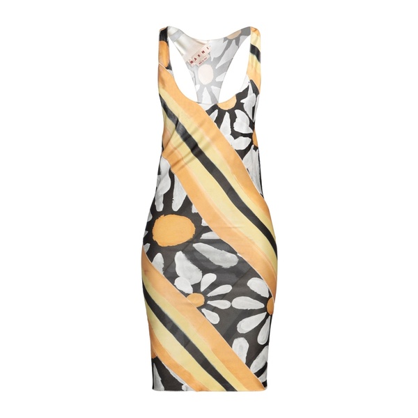 【送料無料】 マルニ レディース ワンピース トップス Midi dresses Yellow