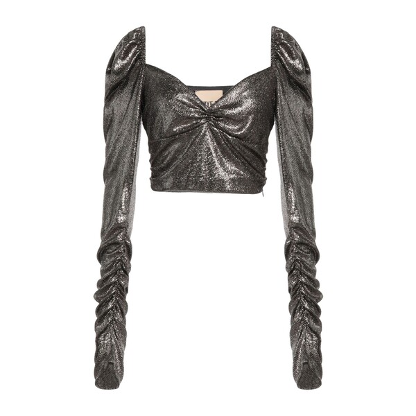 【送料無料】 アニエバイ レディース Tシャツ トップス Tops Metallic
