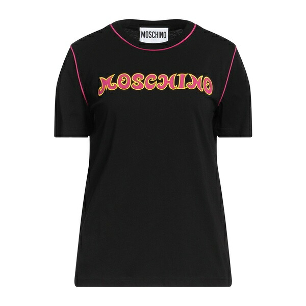 【送料無料】 モスキーノ レディース Tシャツ トップス T-shirts Black