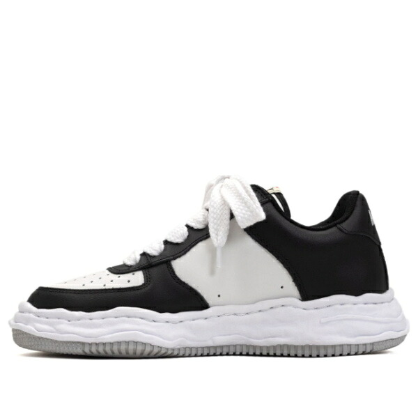 Maison MIHARA YASUHIRO ミハラヤスヒロ メンズ スニーカー 【Maison MIHARA YASUHIRO WAYNE OG Sole Leather Low-top Sneaker 'White Black' A08FW706-BLKWHT】 サイズ US_5(23.0cm)|asty