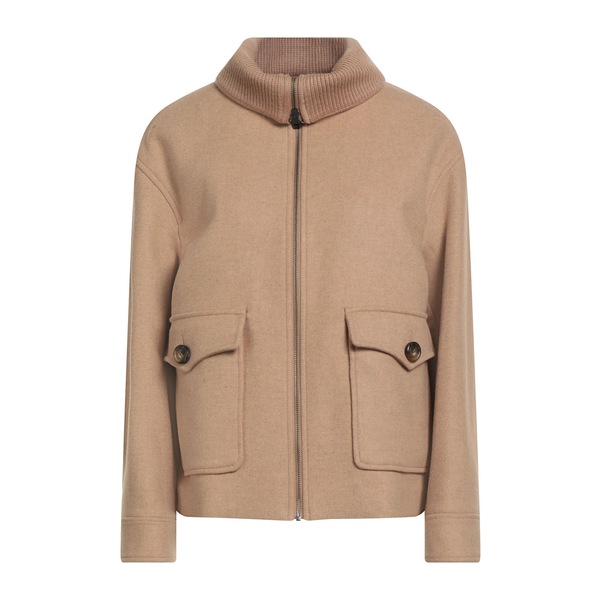 【貨物輸送無料】 羊毛 分限者 レディース 上衣＆上衣 アウター Coats Beige