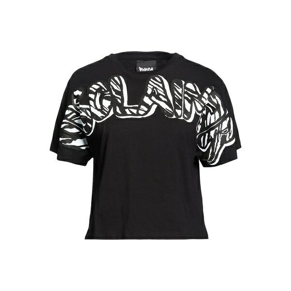 【貨物輸送無料】 ディスクレイマー レディース プルオーバー トップス T-shirts Black