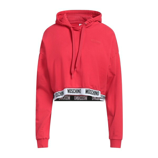 【貨物輸送無料】 モスキーノ レディース パーカー・スウェットシャツ アウター Sweatshirts Red