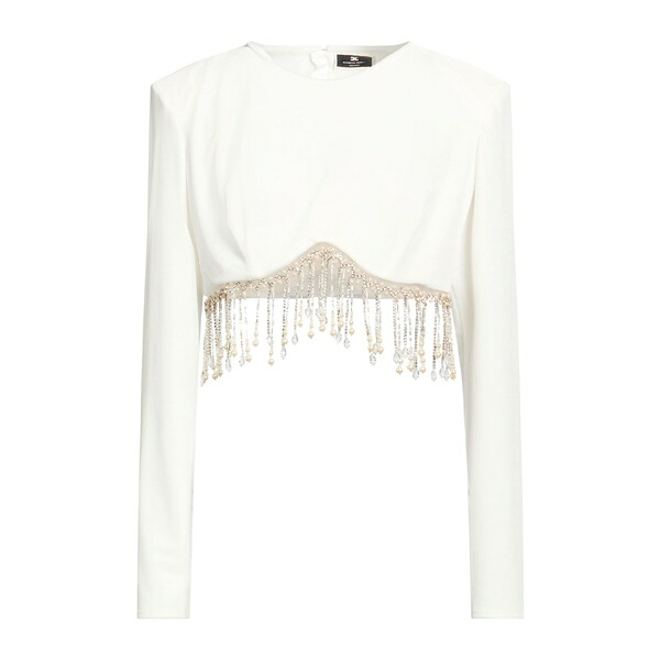 【送料無料】 エリザベスフランキ レディース Tシャツ トップス Tops White|asty