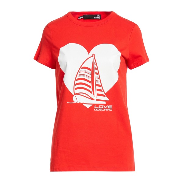 【送料無料】 モスキーノ レディース Tシャツ トップス T-shirts Red｜asty