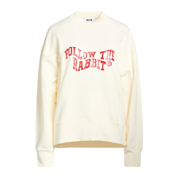 【貨物輸送無料】 エムエスジイエム レディース パーカー・スウェットシャツ アウター Sweatshirts White
