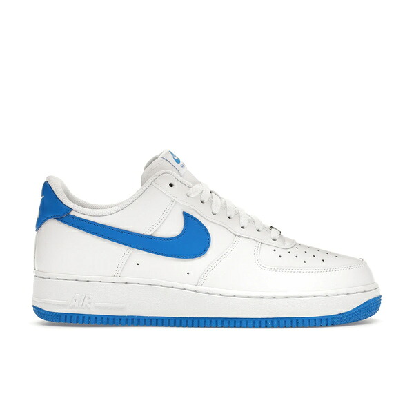 Nike ナイキ メンズ スニーカー  【Nike Air Force 1 Low \u002707 White Photo Blue】  大いさ US_8(26.0糎) White/White/Photo Blue
