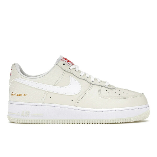 Nike ナイキ メンズ スニーカー  【Nike Air Force 1 Low \u002707 Premium Popcorn】  大いさ US_8.5(26.5糎) Coconut Milk/White-University Red