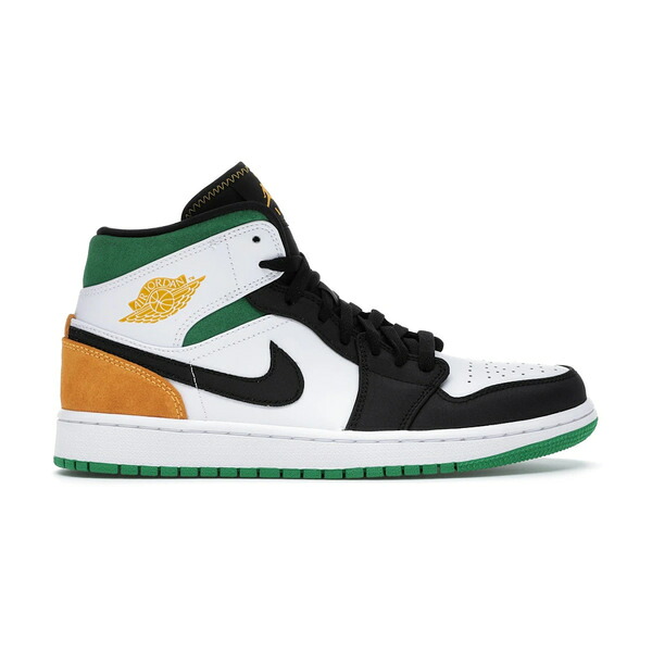 Jordan ジョーダン メンズ スニーカー  【Jordan 1 Mid Oakland】  大いさ US_12.5(30.5糎) White/Black-Lucky Green-Laser Orange