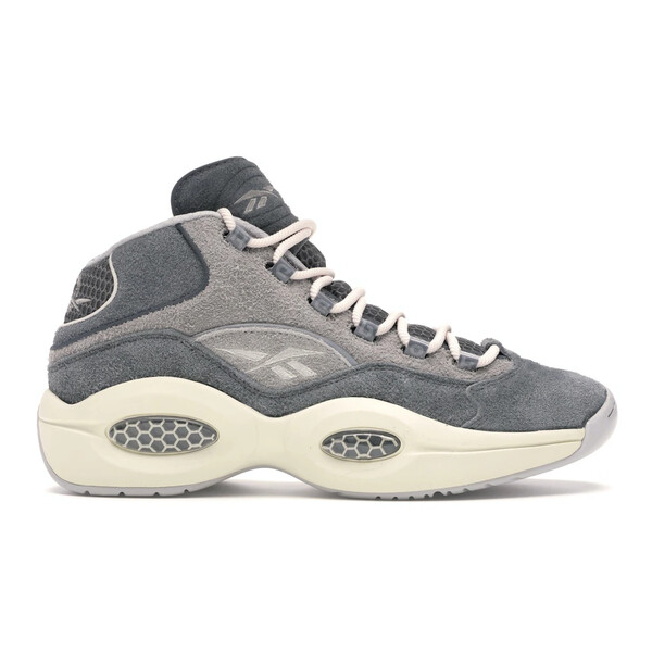 Reebok リーボック メンズ スニーカー  【Reebok Question Mid Grey Suede】  大きさ US_9(27.0珊) Grey/Steel-Chalk White