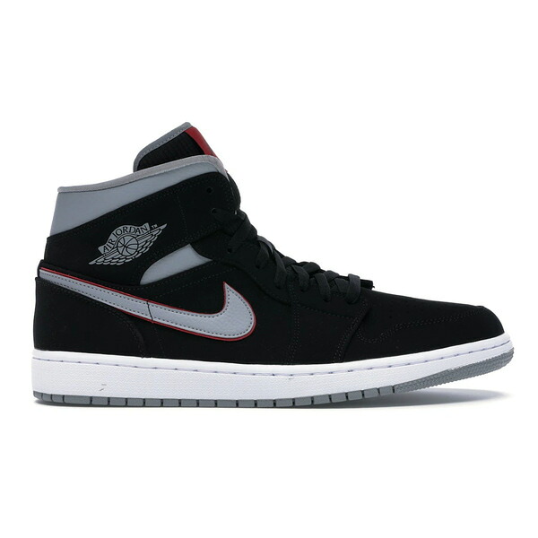 Jordan ジョーダン メンズ スニーカー  【Jordan 1 Mid Black Particle Grey Gym Red】  大きさ US_10(28.0珊) Black/Particle Grey-White-Gym Red