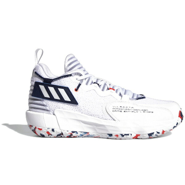adidas アディダス メンズ スニーカー  【adidas Dame 7 Extply】  大きさ US_8.5(26.5珊) Footwear White/Team Navy Blue/Vivid Red