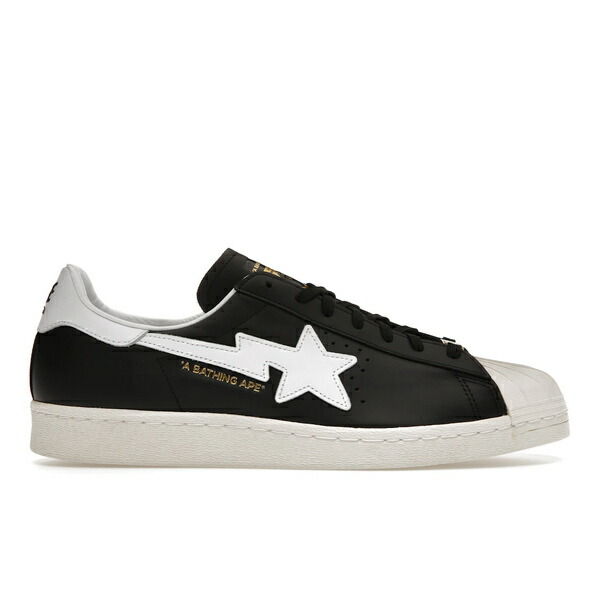 adidas アディダス メンズ スニーカー  【adidas Superstar 80s Bape Black White Gold (2022)】  大きさ US_9(27.0珊) Core Black/Footwear White/Gold