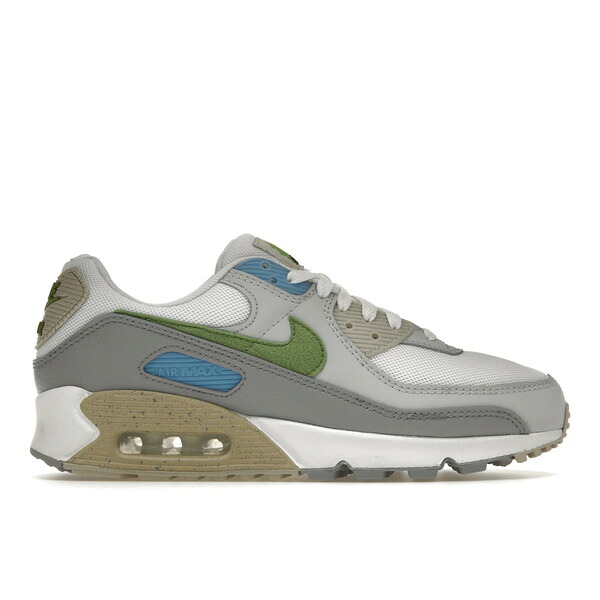 Nike ナイキ メンズ スニーカー  【Nike Air Max 90 White Chlorophyll University Blue】  大いさ US_9.5(27.5糎) White/Chlorophyll-University Blue-Neutral Grey