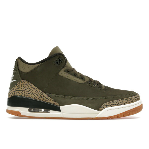 Jordan ジョーダン メンズ スニーカー  【Jordan 3 Retro Family Affair】  大きさ US_8.5(26.5珊) Medium Olive/Sequoia/Neutral Olive/Sail/Total Crimson